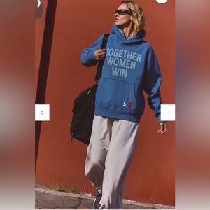 Free People FP Movement “Together Women Win” oversized Hoodie sweatshirt hoodie